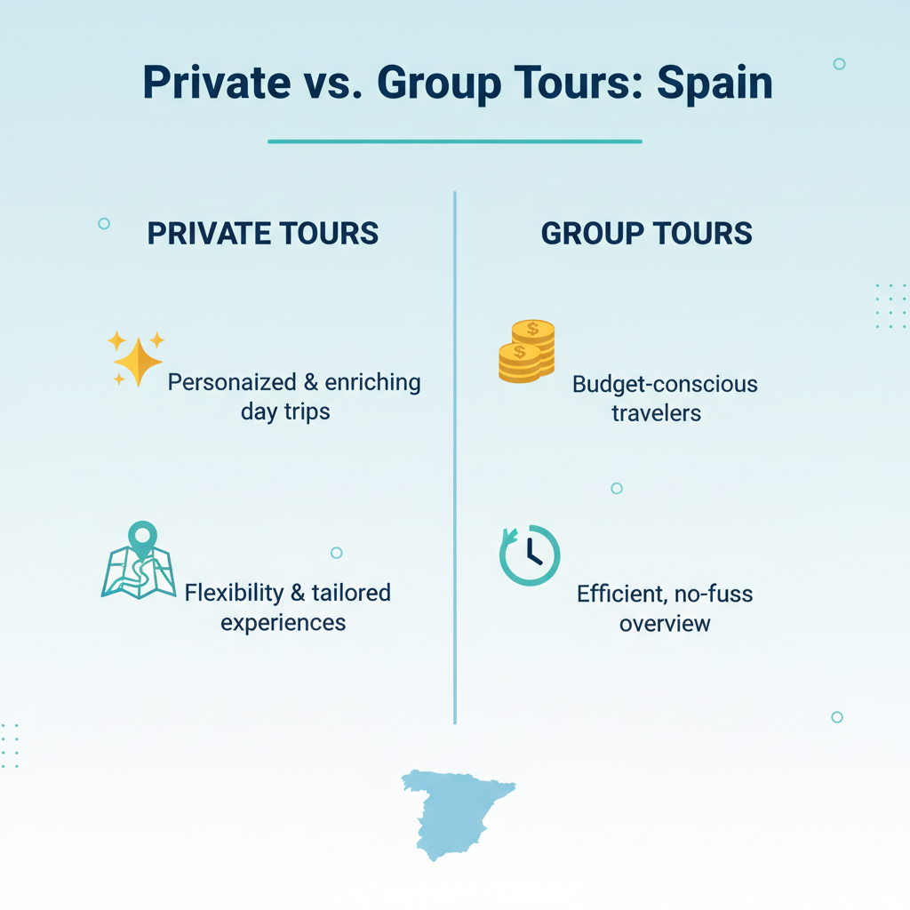 Infographic: Private vs. Group Tours: Spain