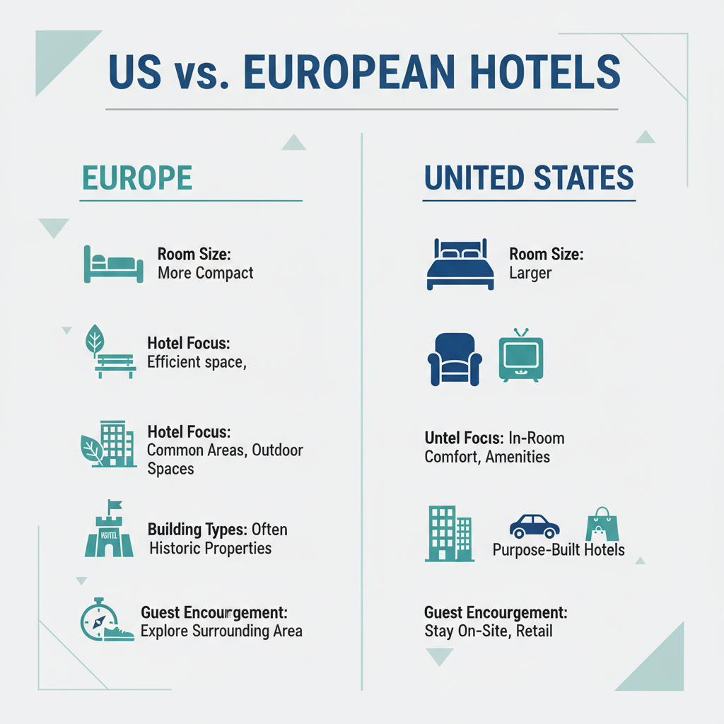 Infographic: Differences Between American and European Hotels