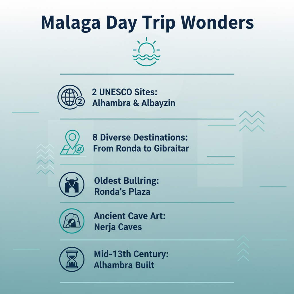 Infographic: Ideas for day trips from Malaga