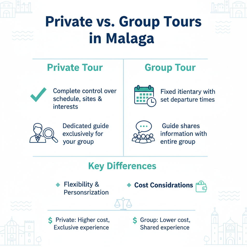 Infographic: Private vs. Group Tours in Malaga: Which One is Right for You?