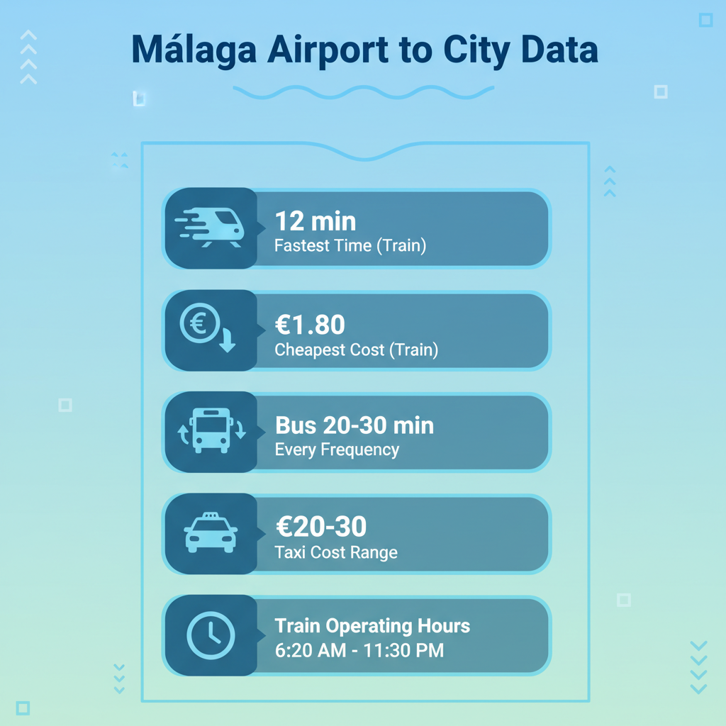 Infographic: How to Get from Málaga Airport to the City Center: A Complete Guide